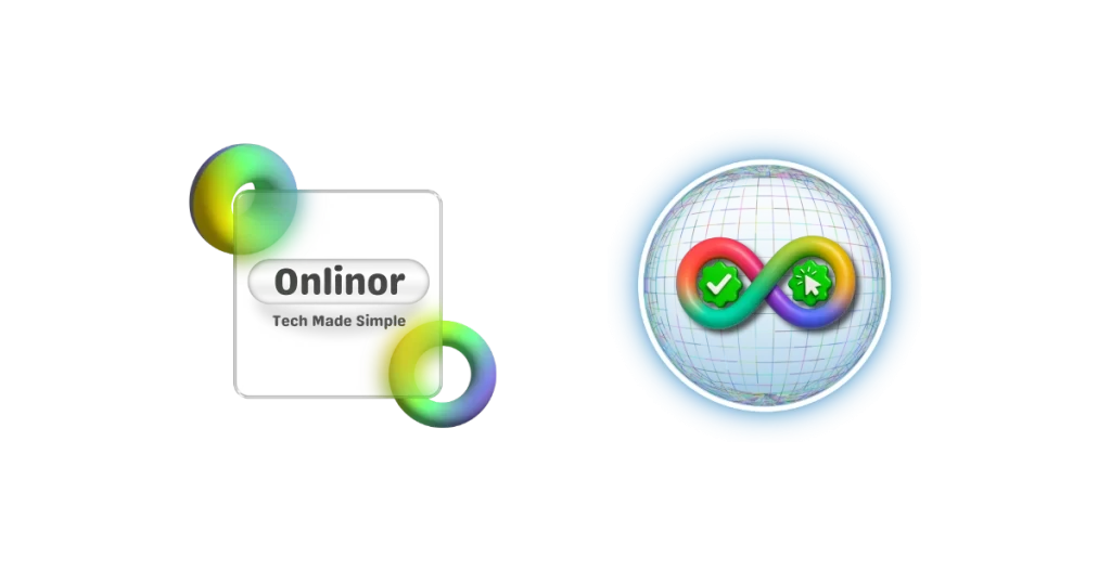 Onlinor infinity logo representing continuous online learning, digital skills, and content creation