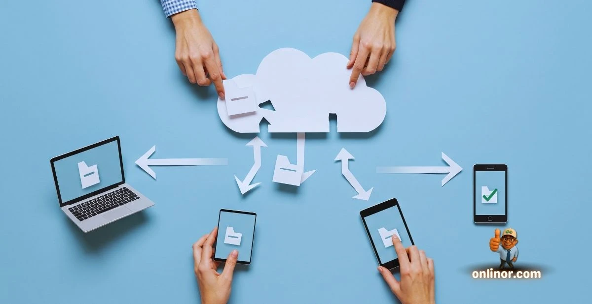 Cloud storage concept showing secure file access and organized digital workspace.