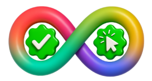 Onlinor infinity loop logo representing continuous learning, technology skills, and smart digital solutions